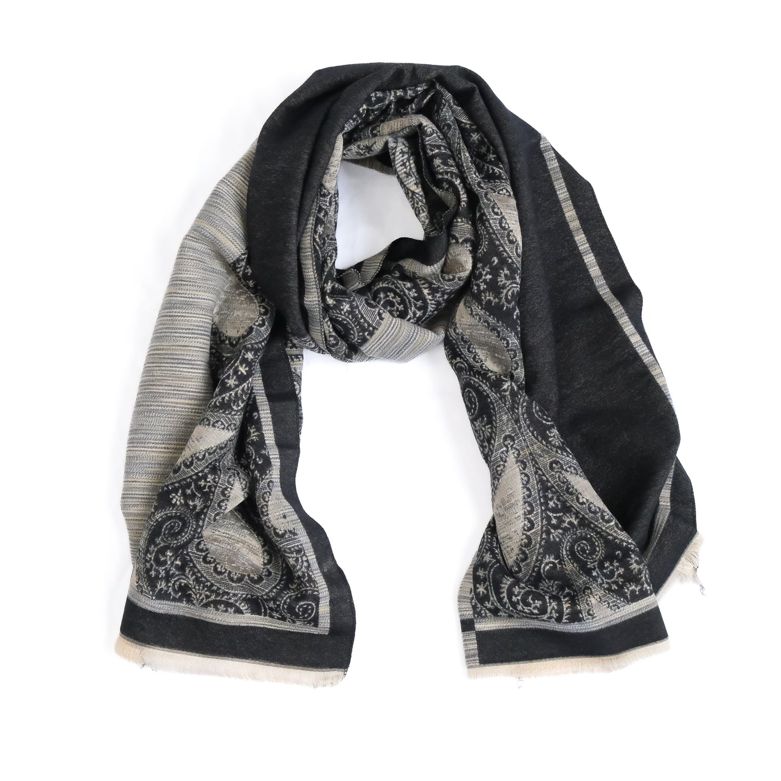 Reversible Paisley Wrap Scarf