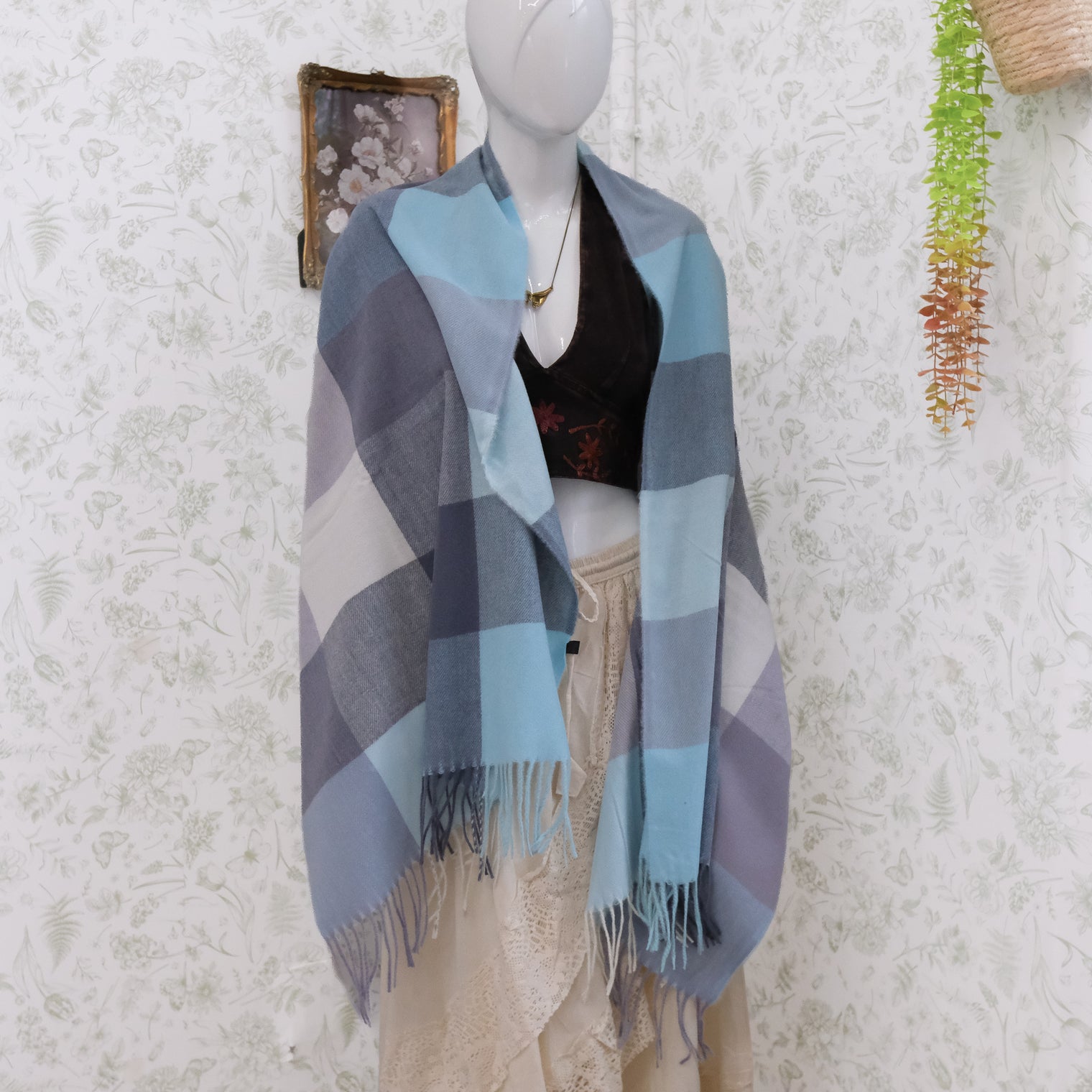 Cozy Large Plaid Blanket Scarf