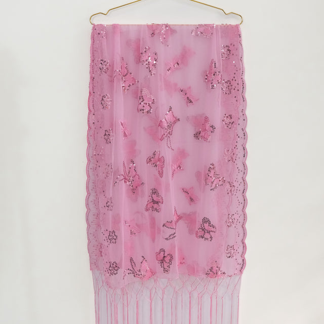 Sequin Butterfly Embroidered Shawls