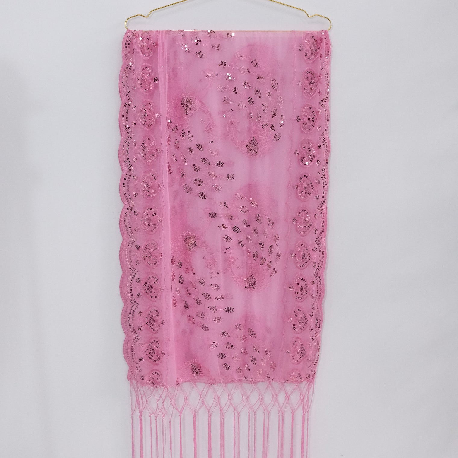 Witchy Peacock Embroidered Sequin Shawl