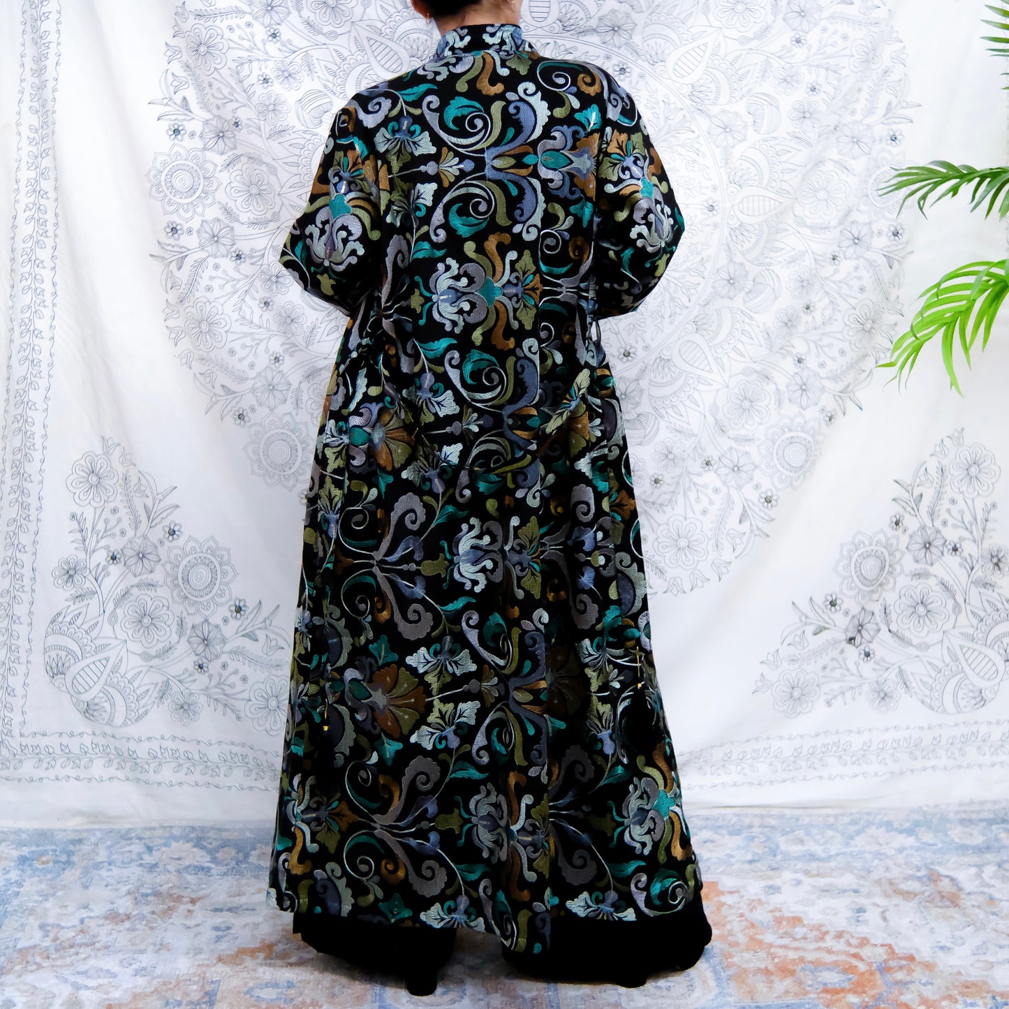 Hand Embroidered Long Unisex Kimono