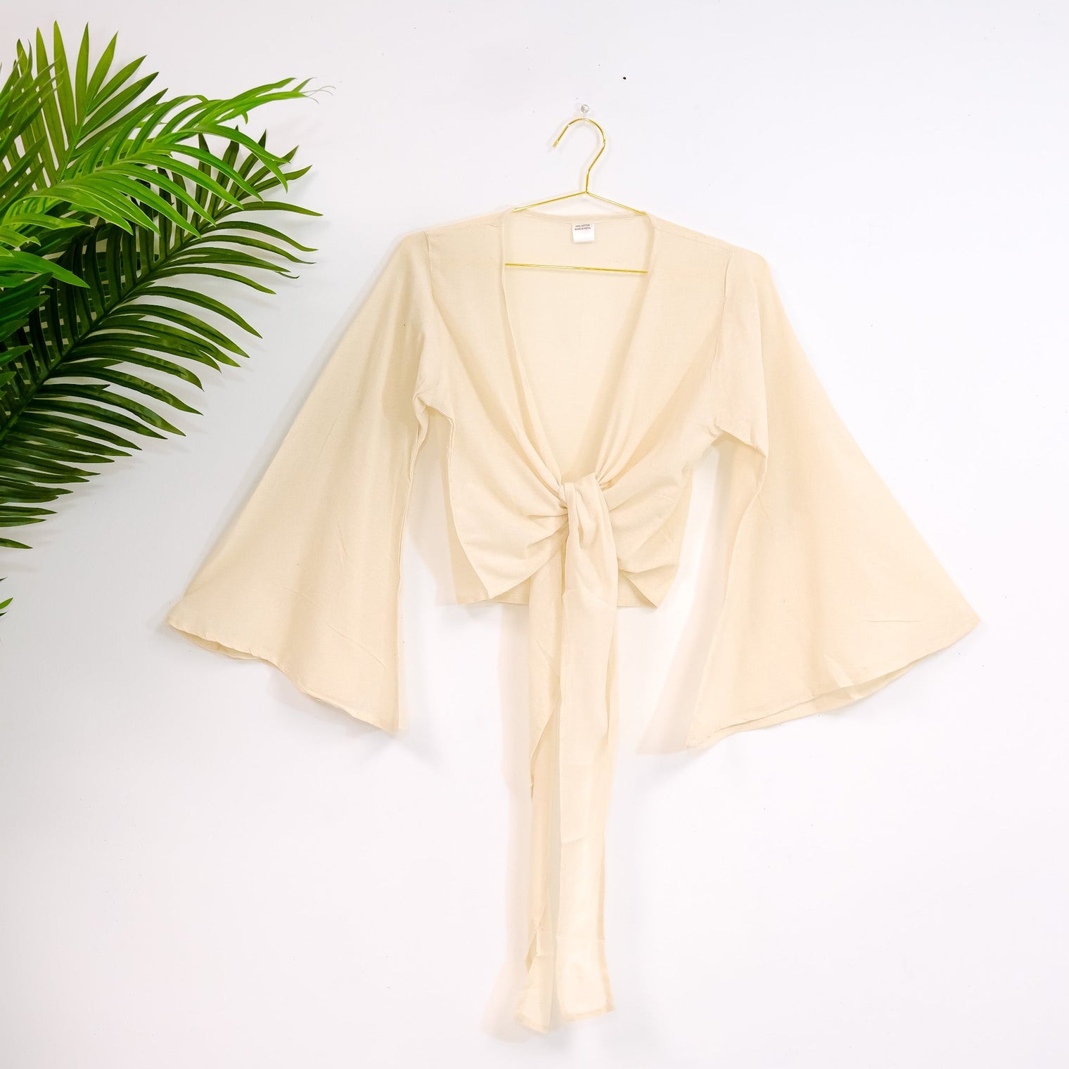 Solid Cotton Wrap Top