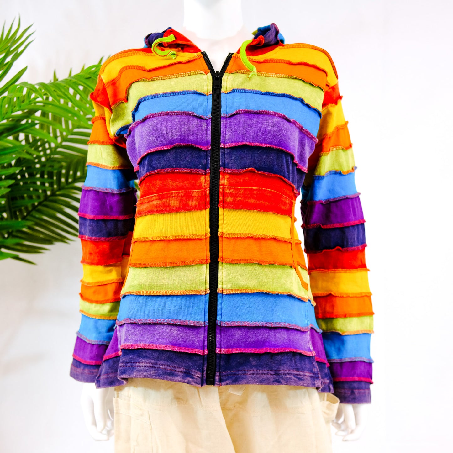 Rainbow Patchwork Unisex Jacket