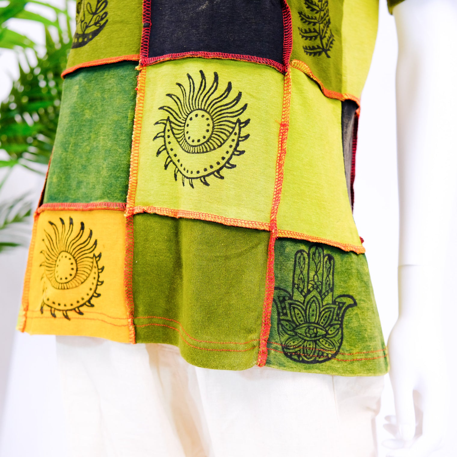 Boho Patchwork Short Sleeve T-Shirt