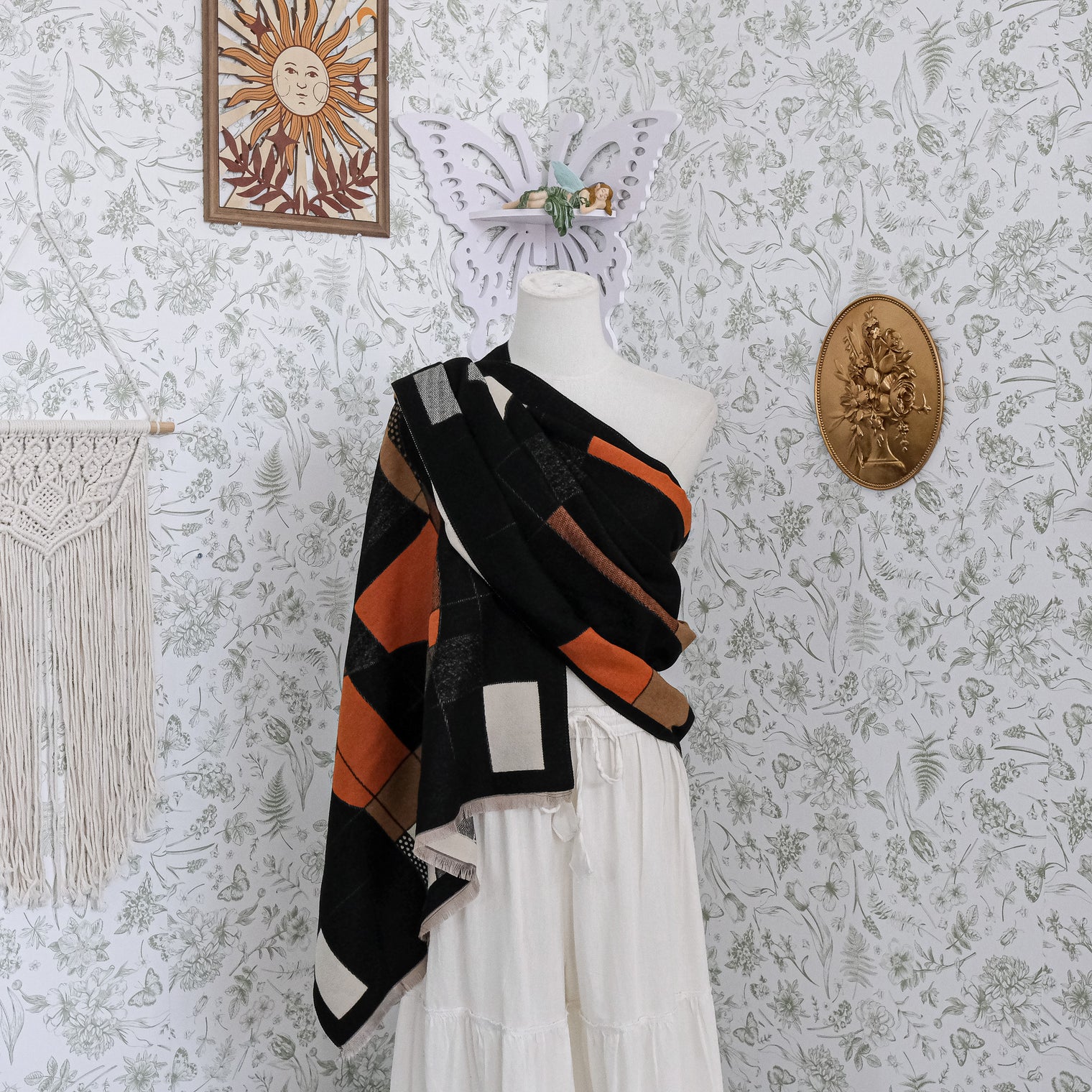 Reversible Cat Warm Fall Winter Scarves