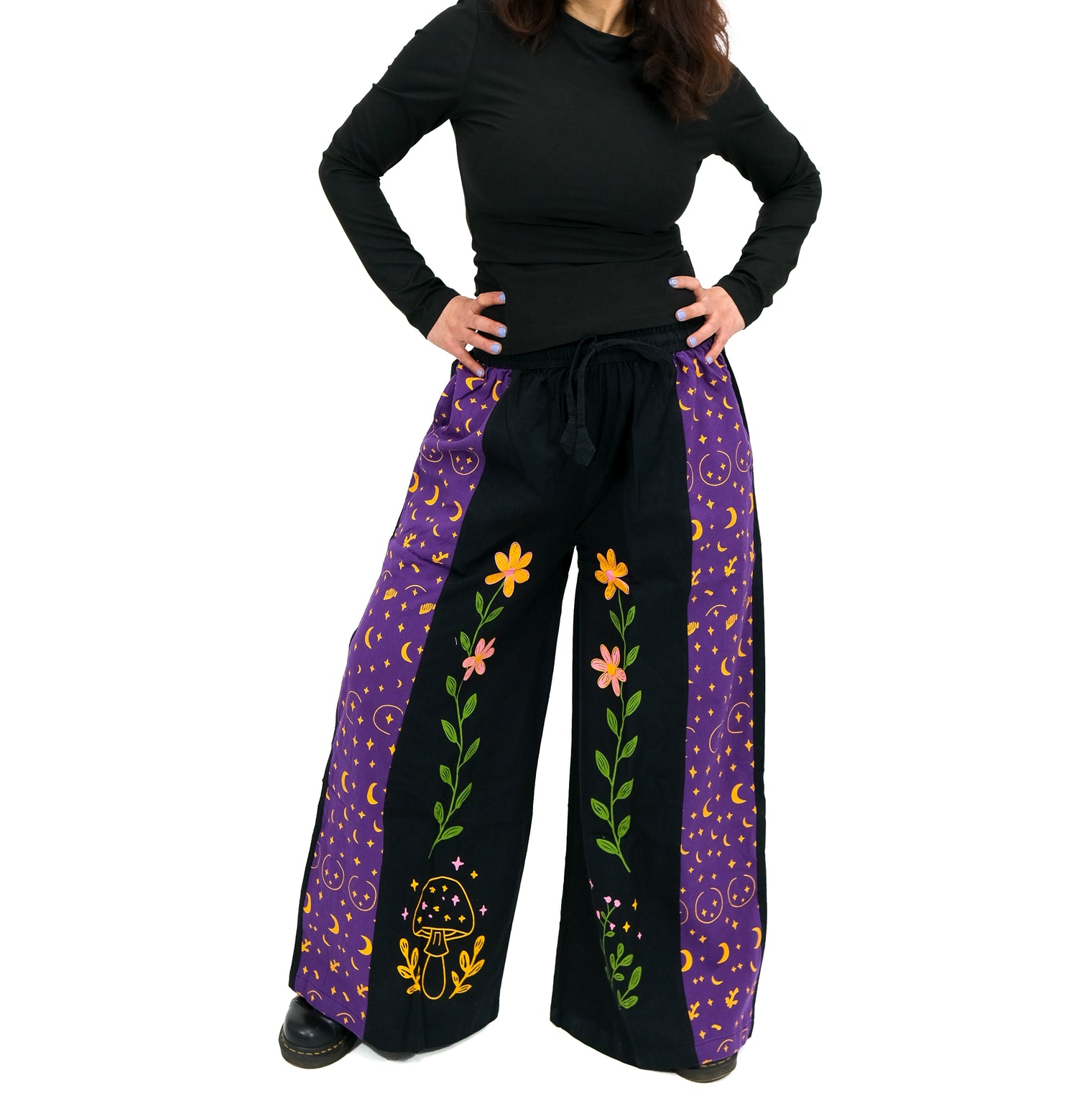 Celestial Bloom Wide Leg Pants