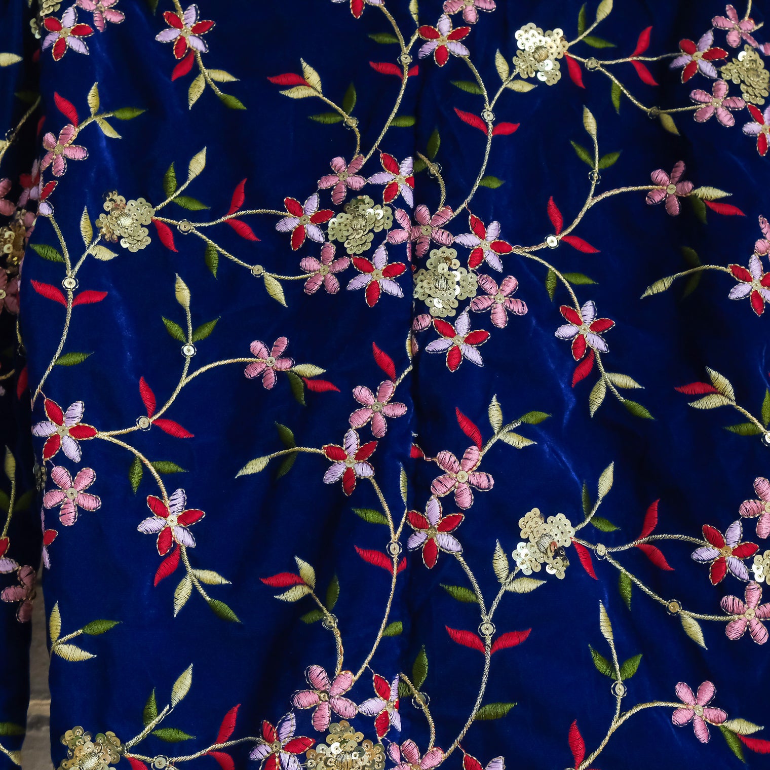 Ember Velvet Hand Embroidered Wrap Top