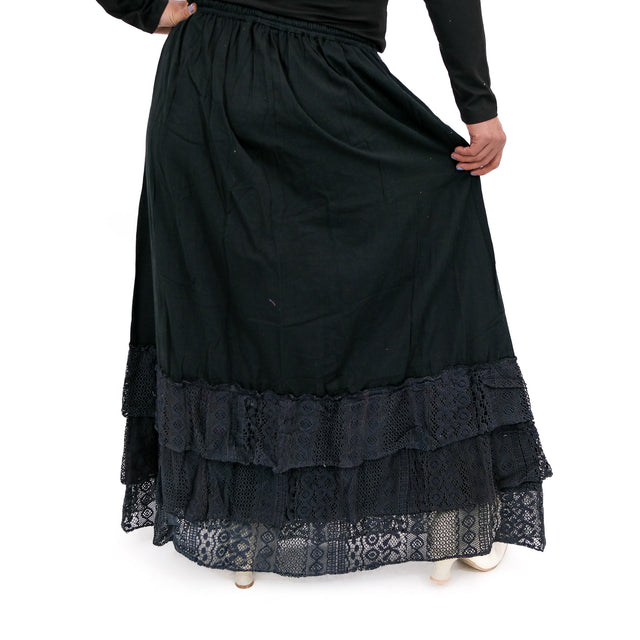 Prairie Goddess Lace Maxi Skirt