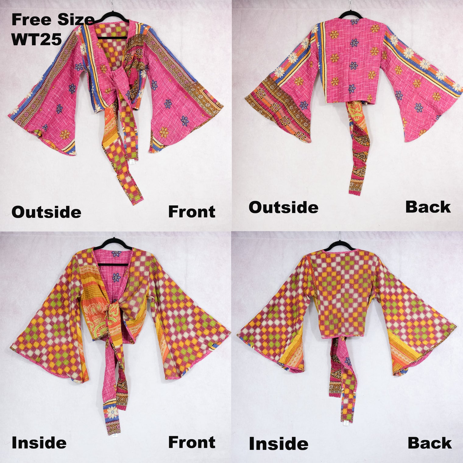 Kantha Reversible Wrap Top