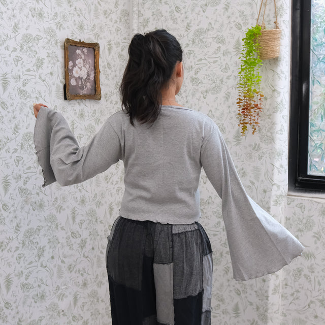 Whimsigoth Celestial Butterfly Hand Embroidered Sweater