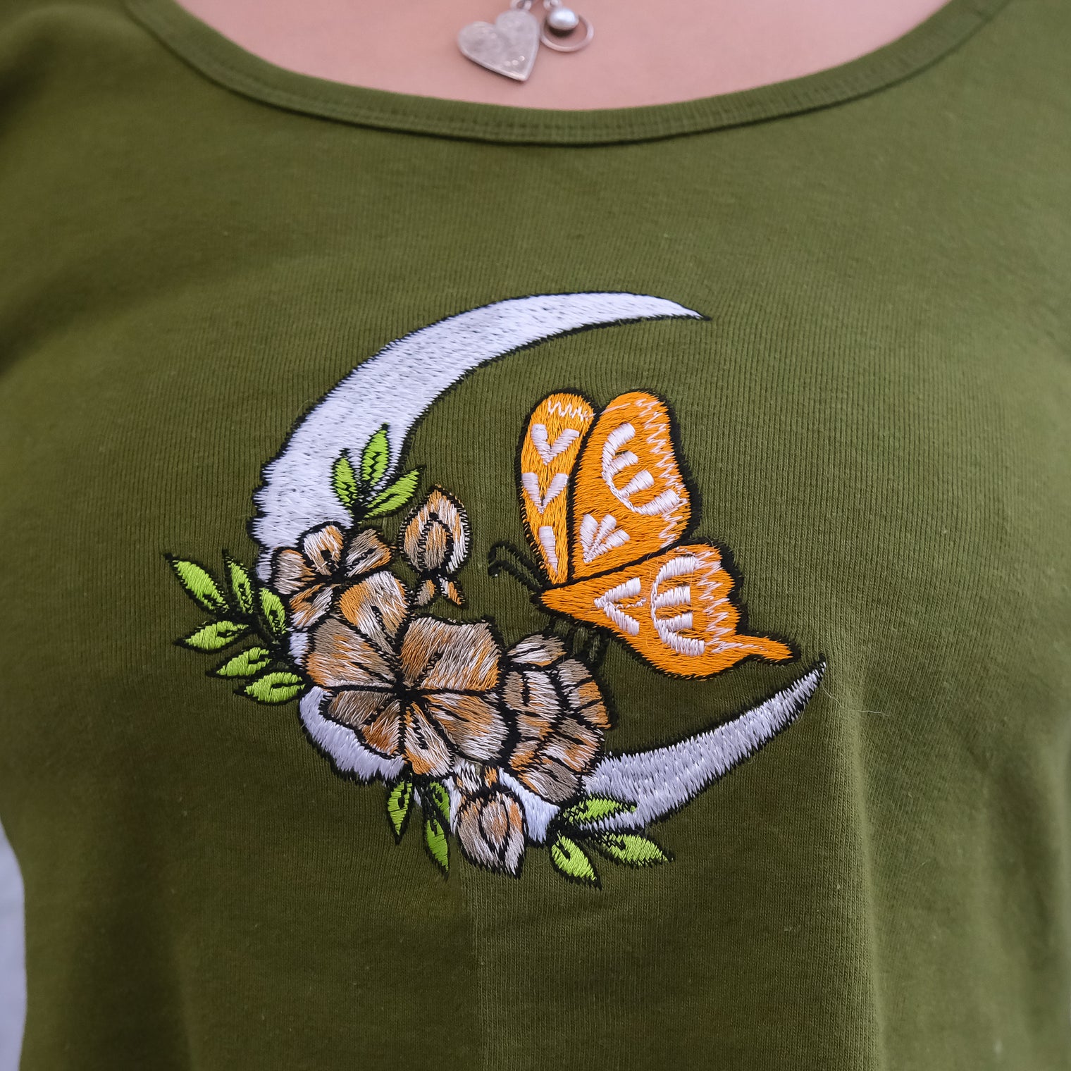 Whimsigoth Celestial Butterfly Hand Embroidered Sweater