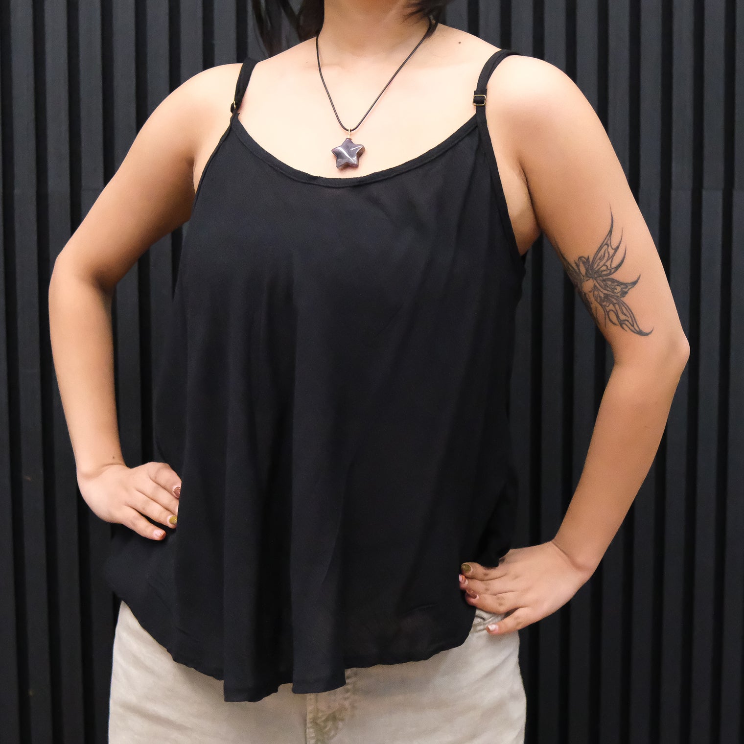 Flowy Boho Camisole Top with Adjustable Straps
