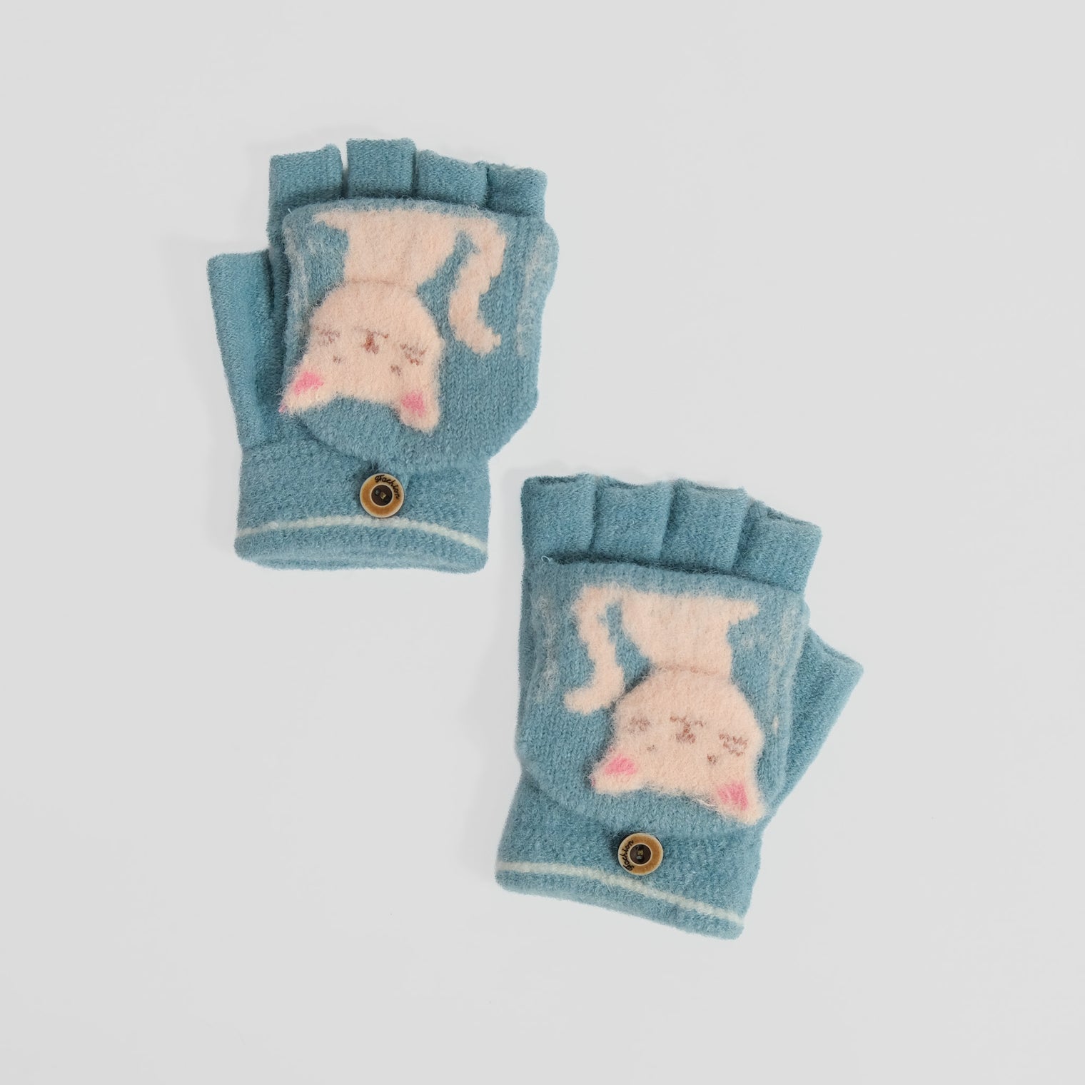 Toddler Winter Cat Design Convertible Gloves/Mitten