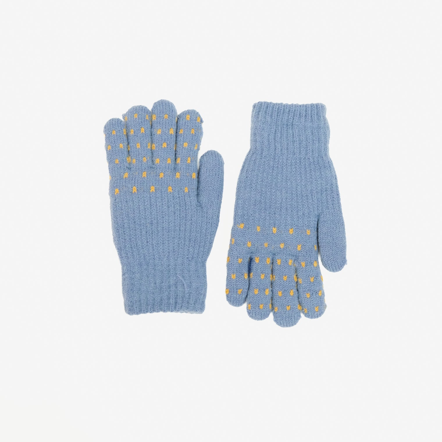 Kids Fleece Lined Knit Cat Design Gloves