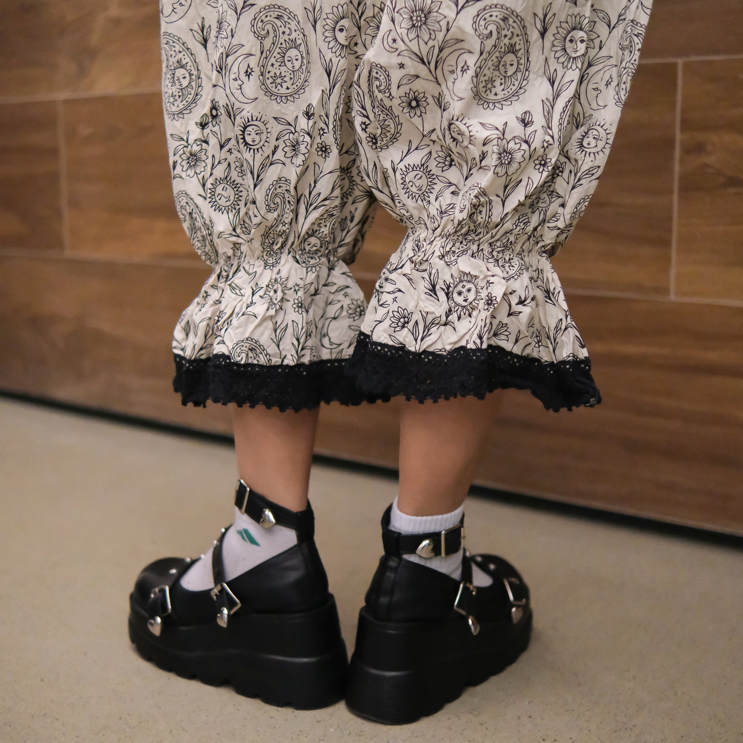 Fairycore Paisley Lace Trim Bloomers