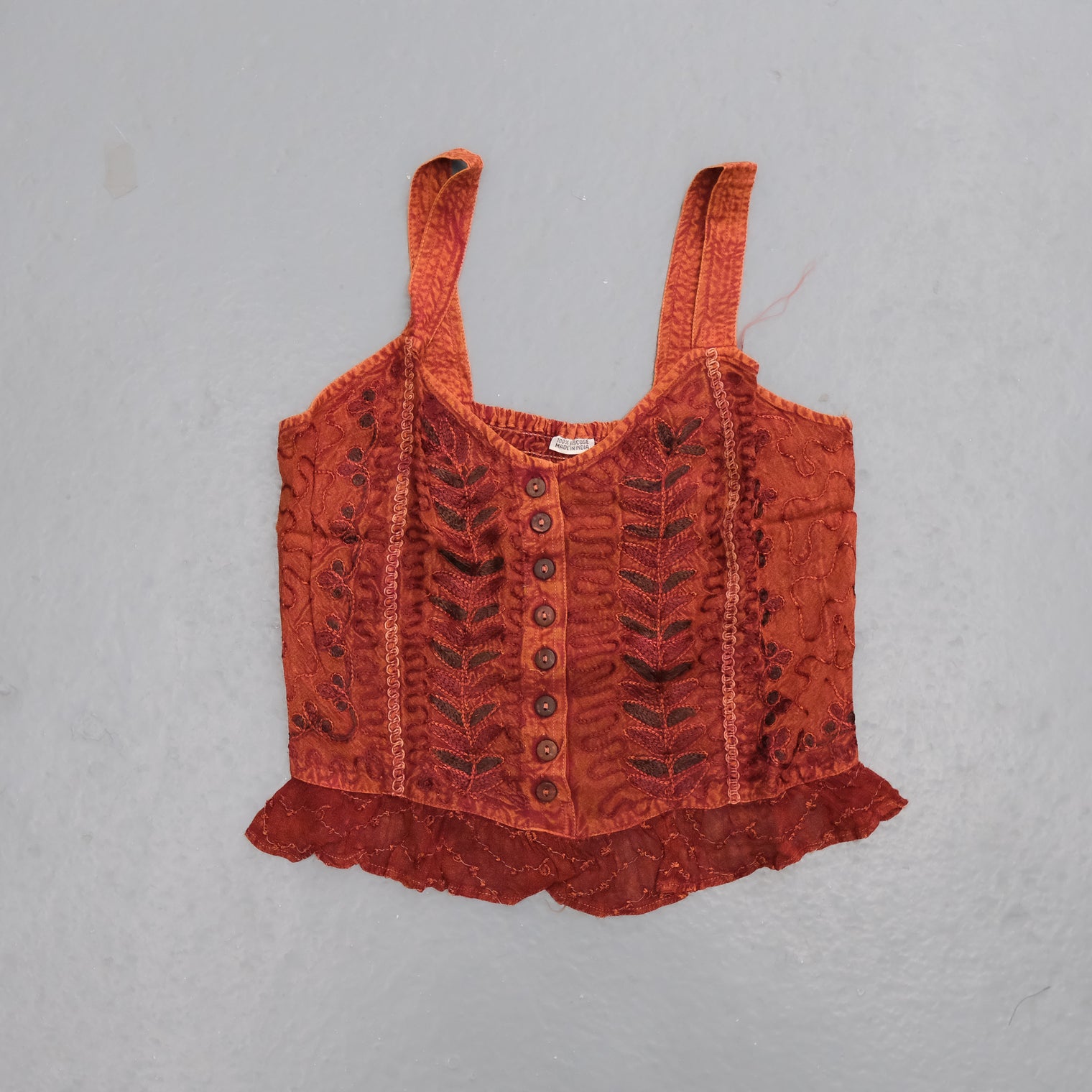 Earthy Embroidered Fairy Lace Top