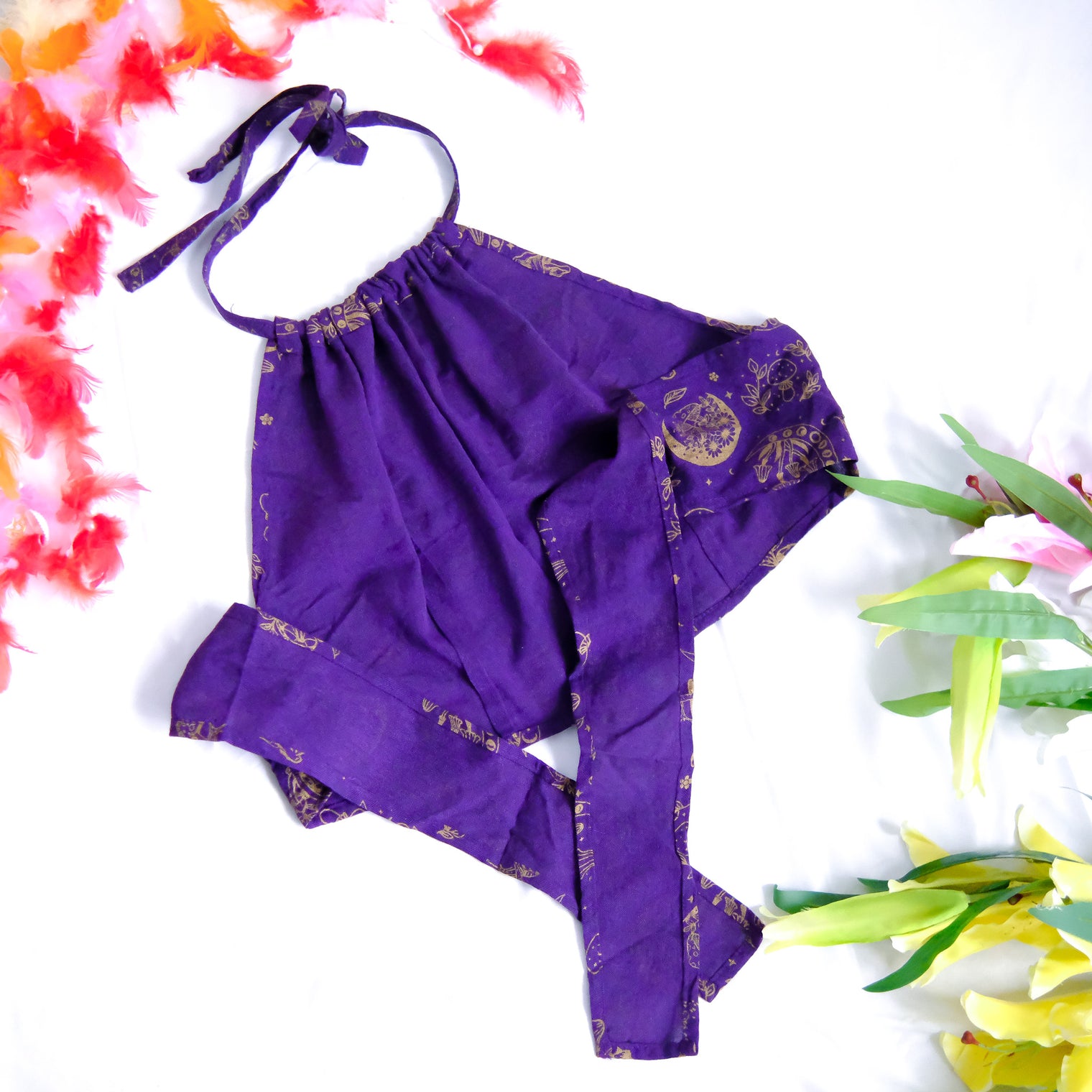 Mushroom/Celestial Halter Top