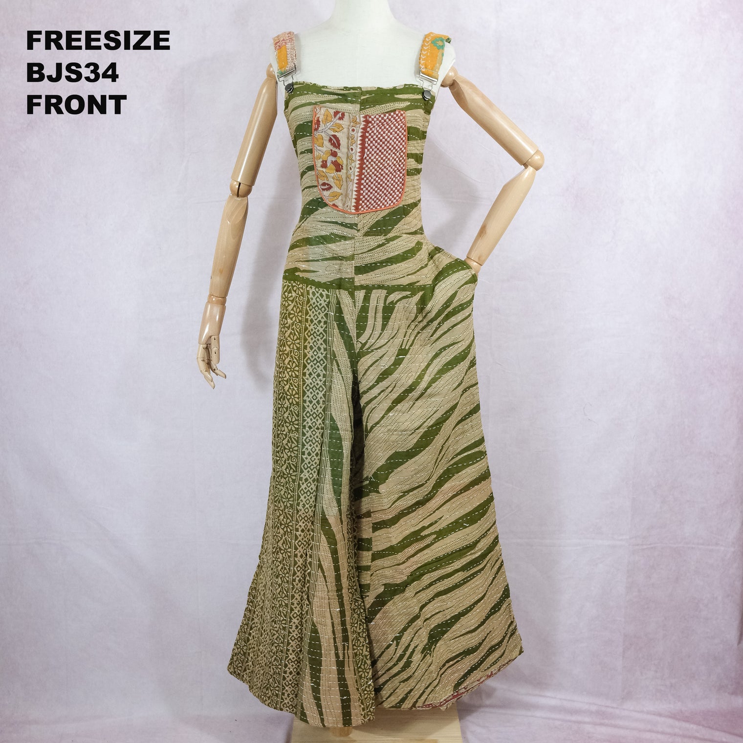 Kantha Boho Wide Leg Jumpsuit