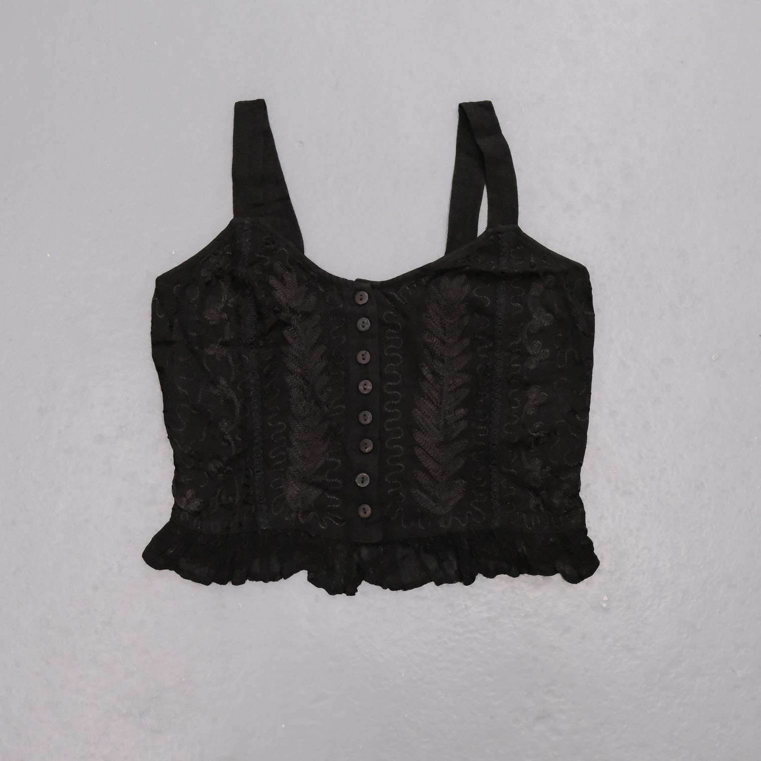 Earthy Embroidered Fairy Lace Top