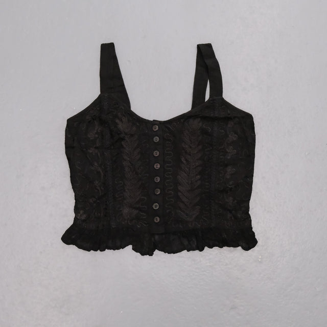 Earthy Embroidered Fairy Lace Top