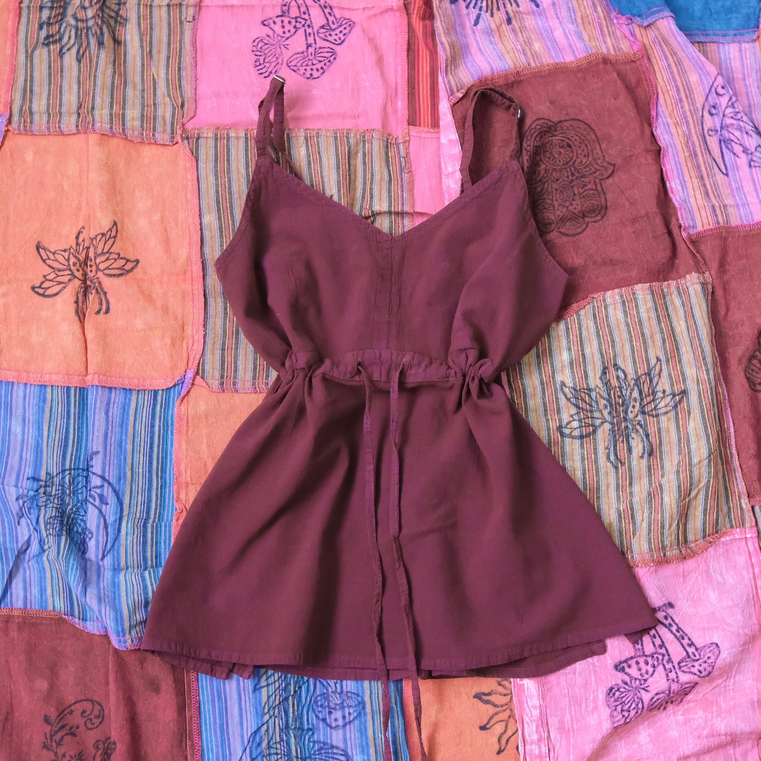 Cotton Boho Babydoll Cami Top