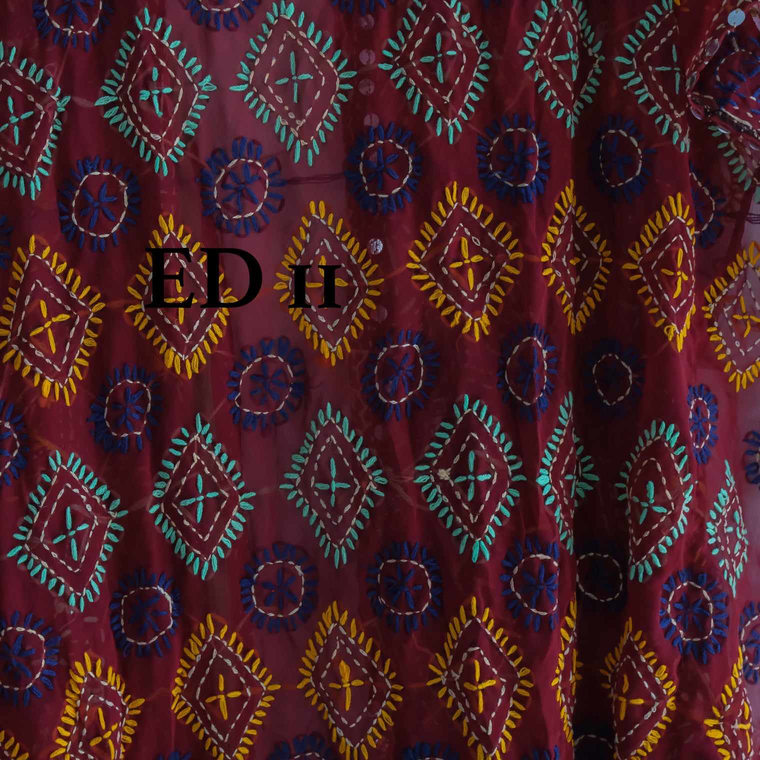 Embroidery Long Jacket with Pockets