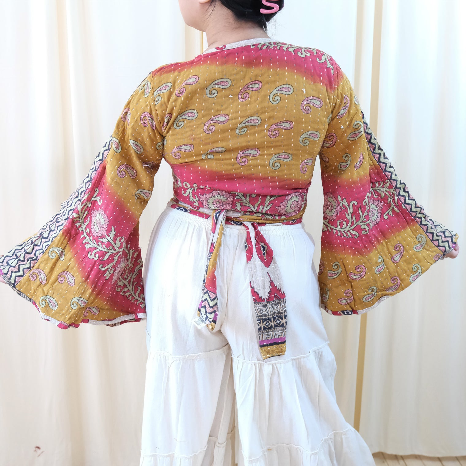 Kantha Reversible Wrap Top