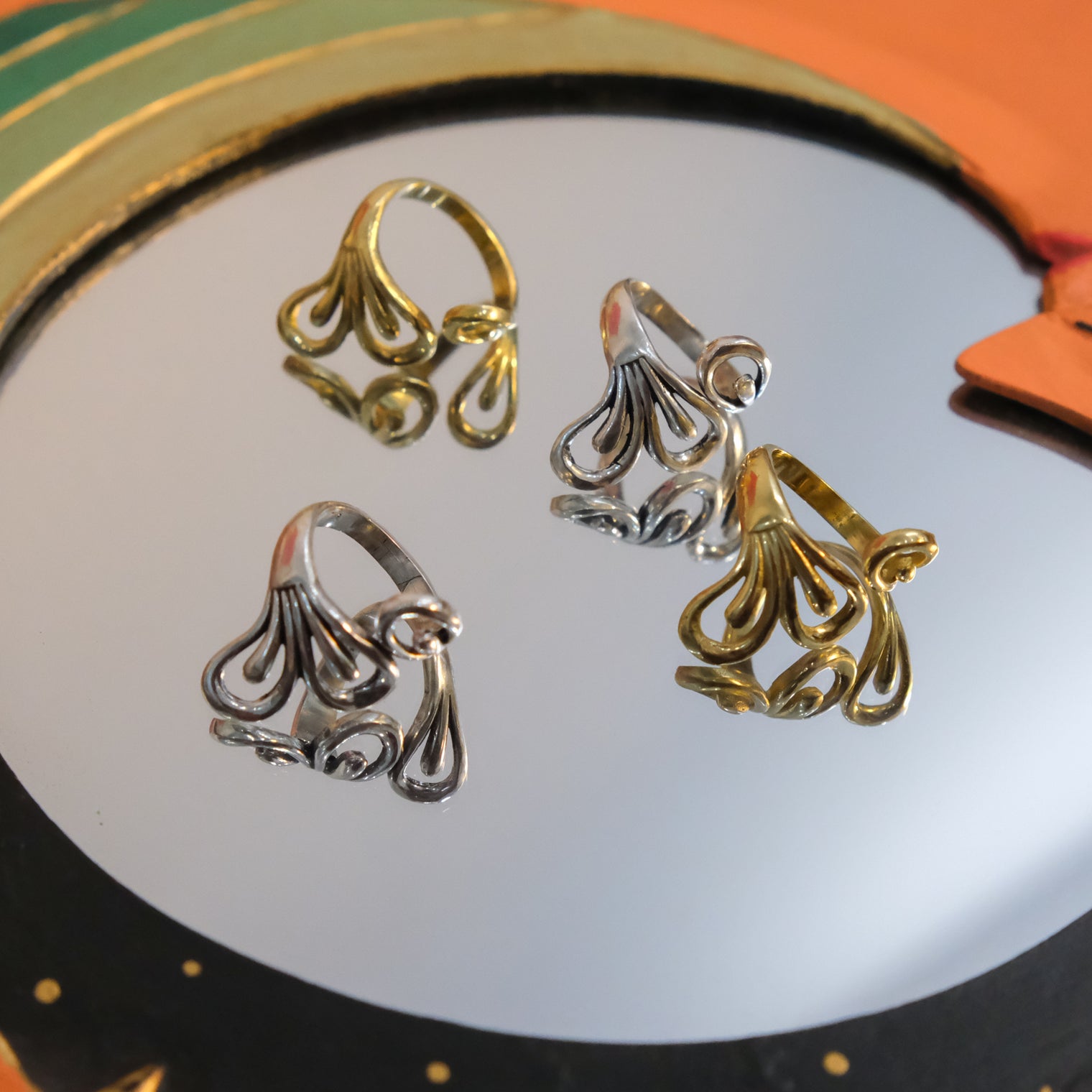Adjustable Swirl Statement Ring
