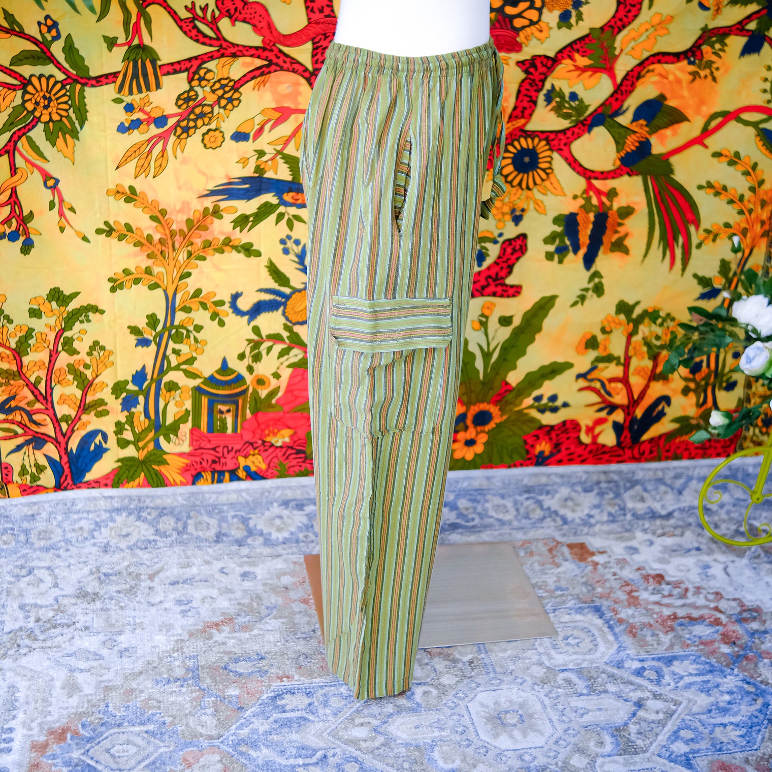 Multicolor Unisex Cotton Cargo Pants