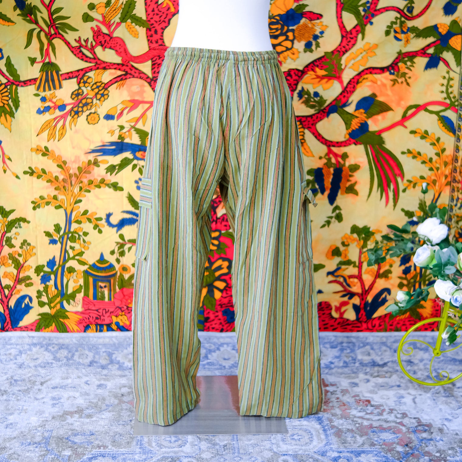 Multicolor Unisex Cotton Cargo Pants