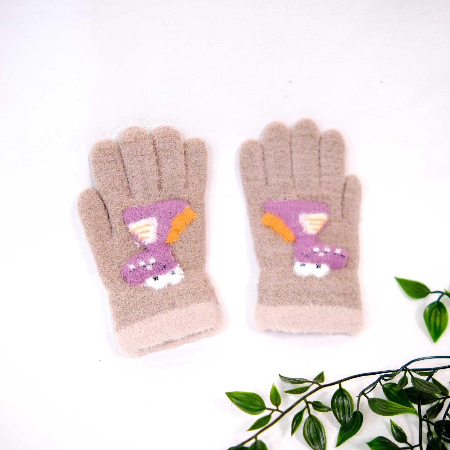 Kids Dino Fleece Lined Gloves