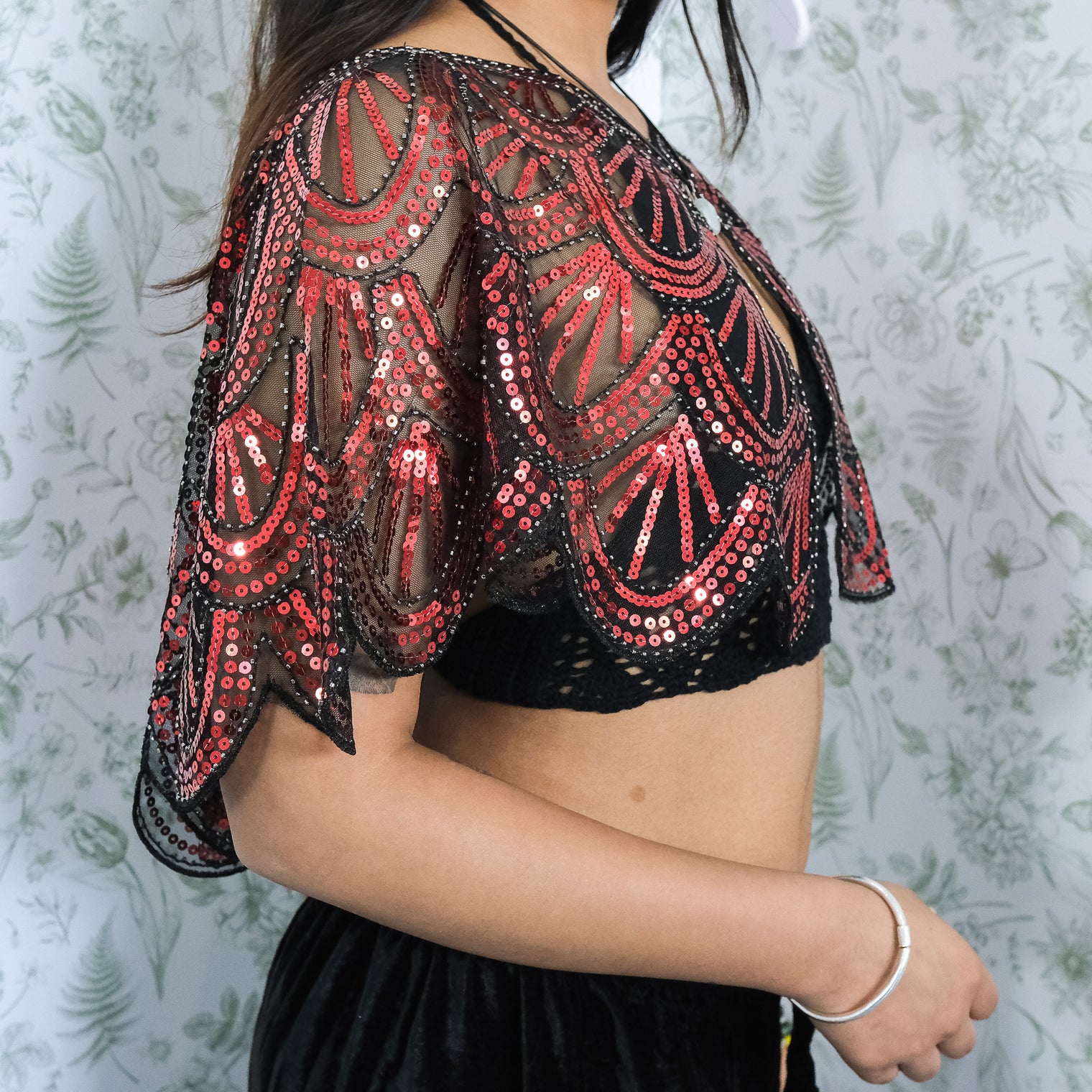 Sequin Embroidered Cape