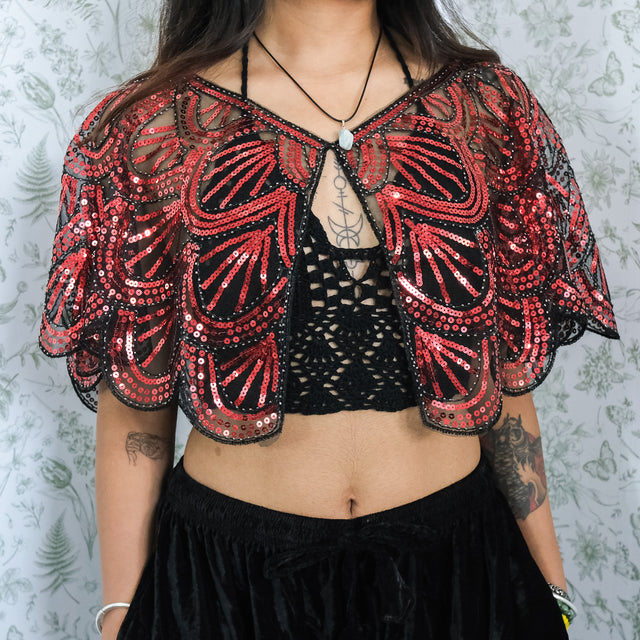 Sequin Embroidered Cape