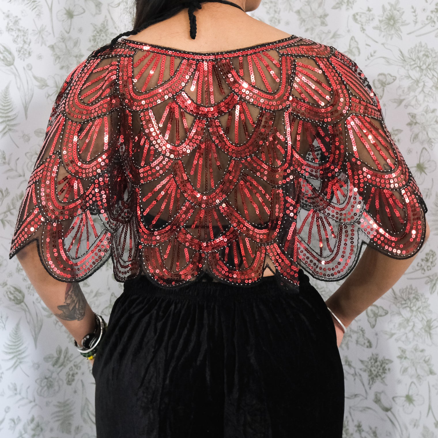 Sequin Embroidered Cape
