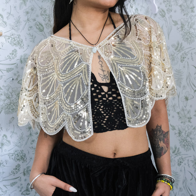 Sequin Embroidered Cape