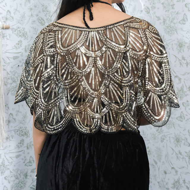 Sequin Embroidered Cape