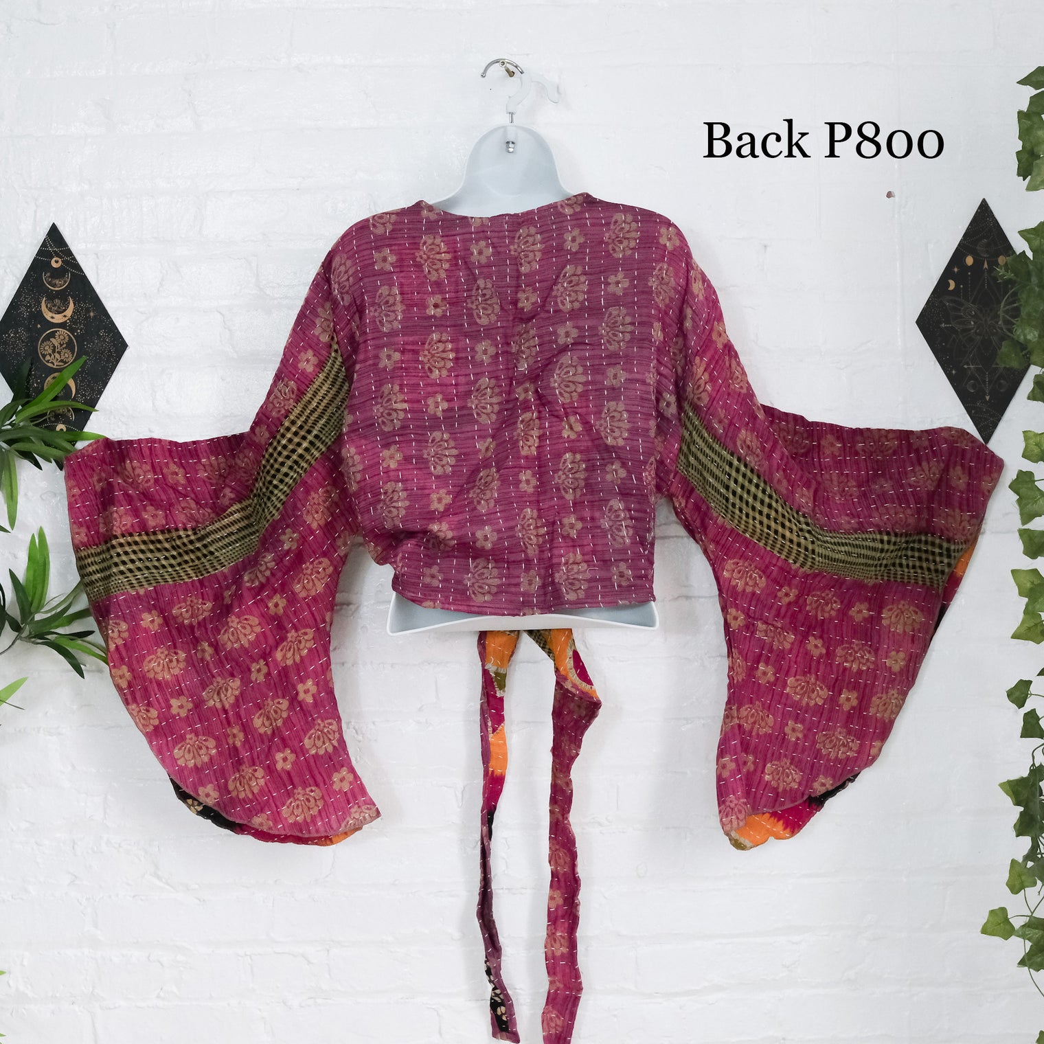 Vintage Boho Kantha Plus Size Wrap Top