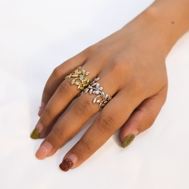 Boho Whimsy Adjustable Leaf Ring