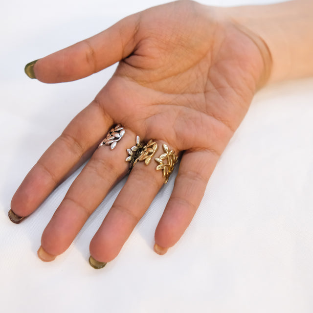 Boho Whimsy Adjustable Leaf Ring