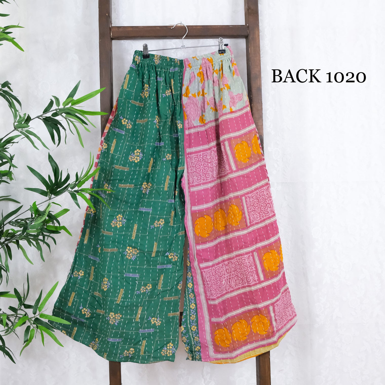 Kantha Wide Leg Plus Size Pants