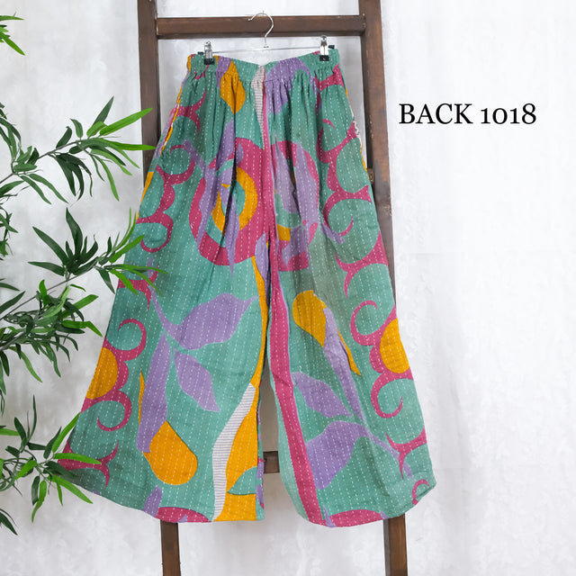 Kantha Wide Leg Boho Plus Size Pants