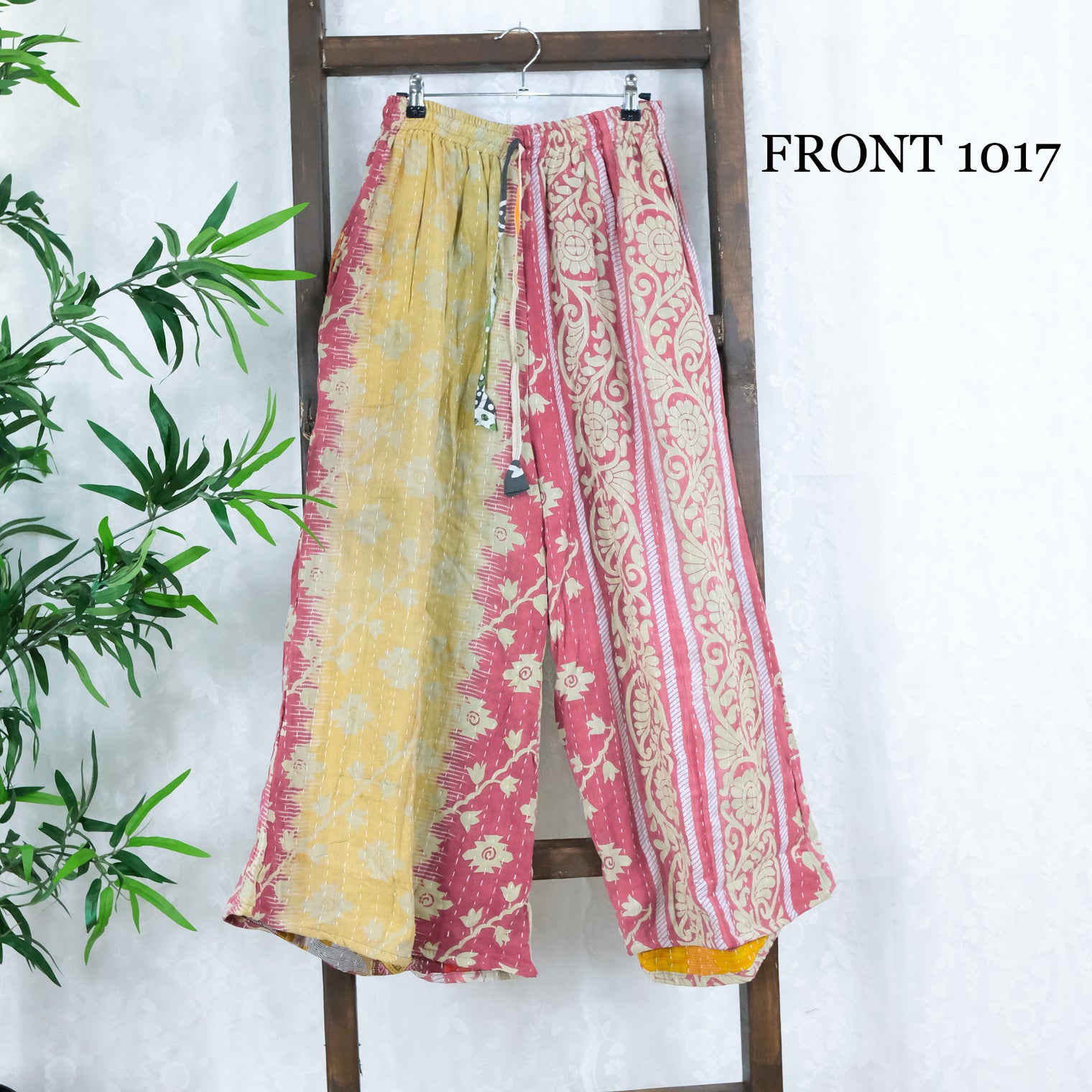 Kantha Wide Leg Boho Plus Size Pants