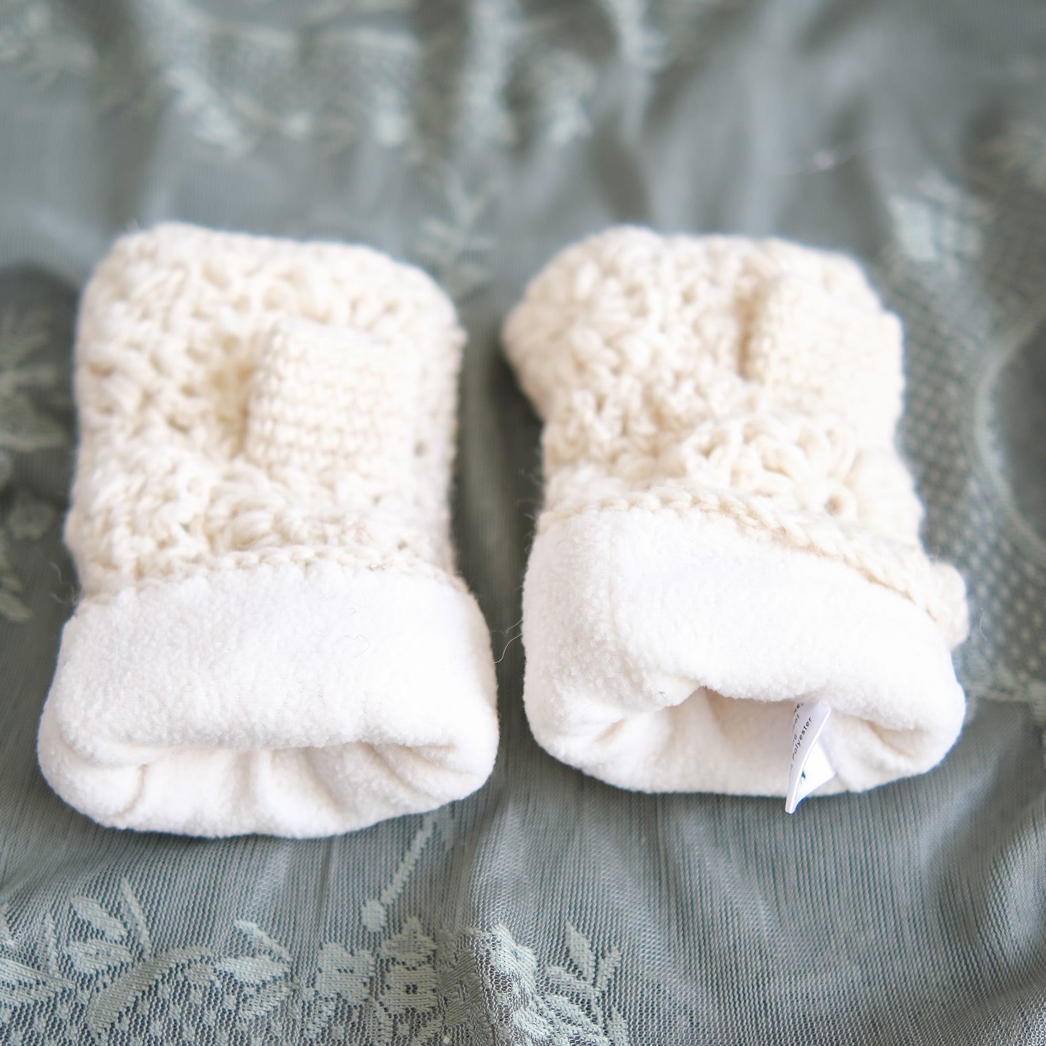 Hand Crochet Fleece Lined Handwarmer