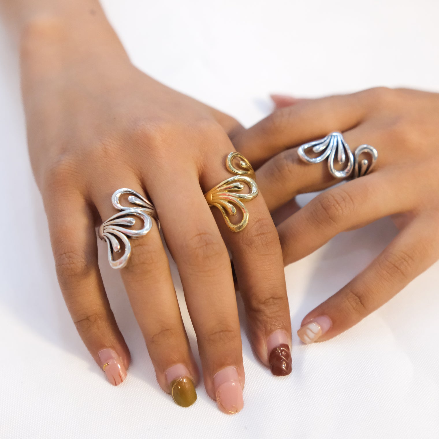 Adjustable Swirl Statement Ring