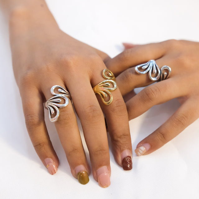 Adjustable Swirl Statement Ring