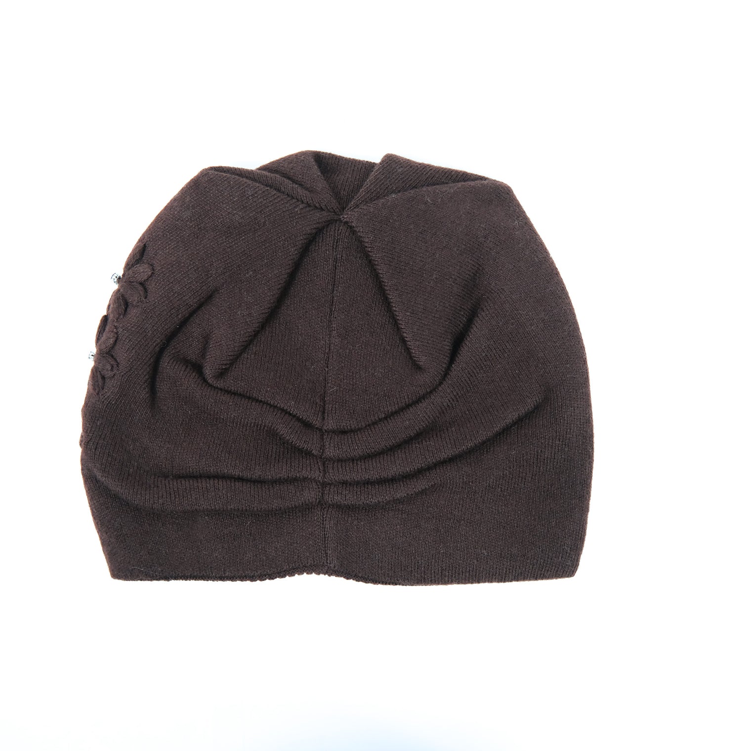 Adult Floral Embroidered Beanie
