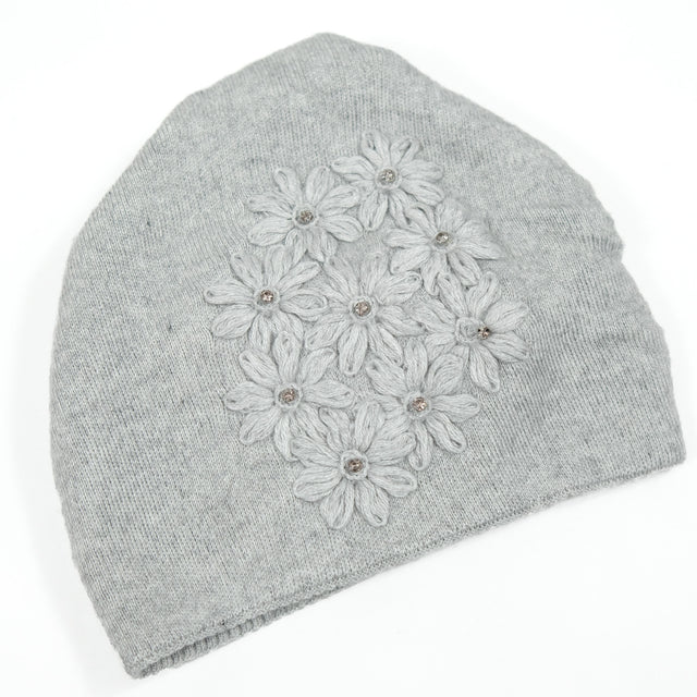 Adult Floral Embroidered Beanie