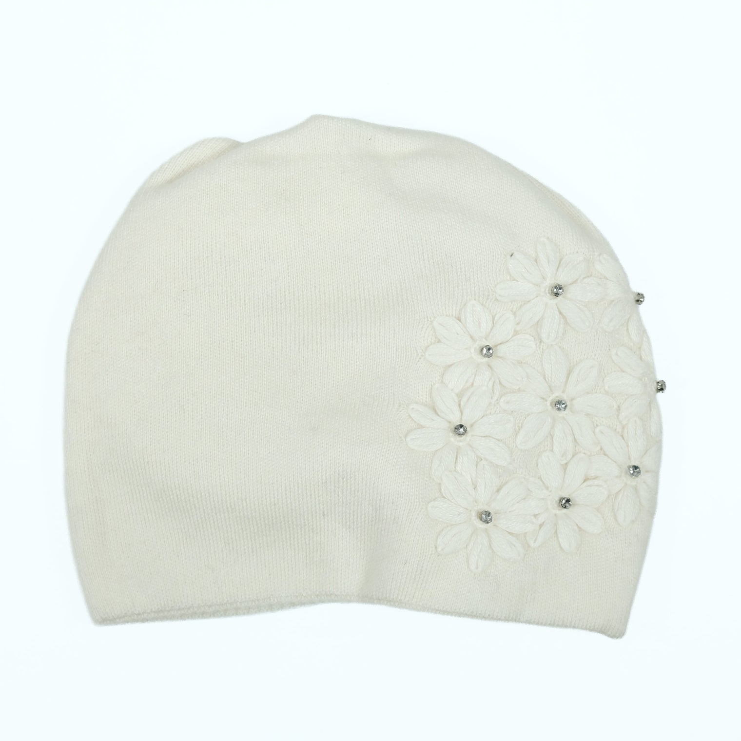 Adult Floral Embroidered Beanie