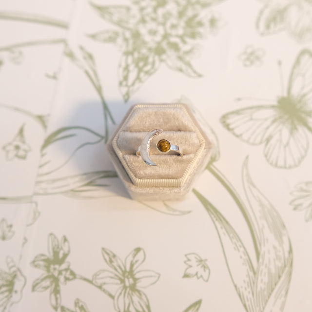 Crescent Moon Statement Ring