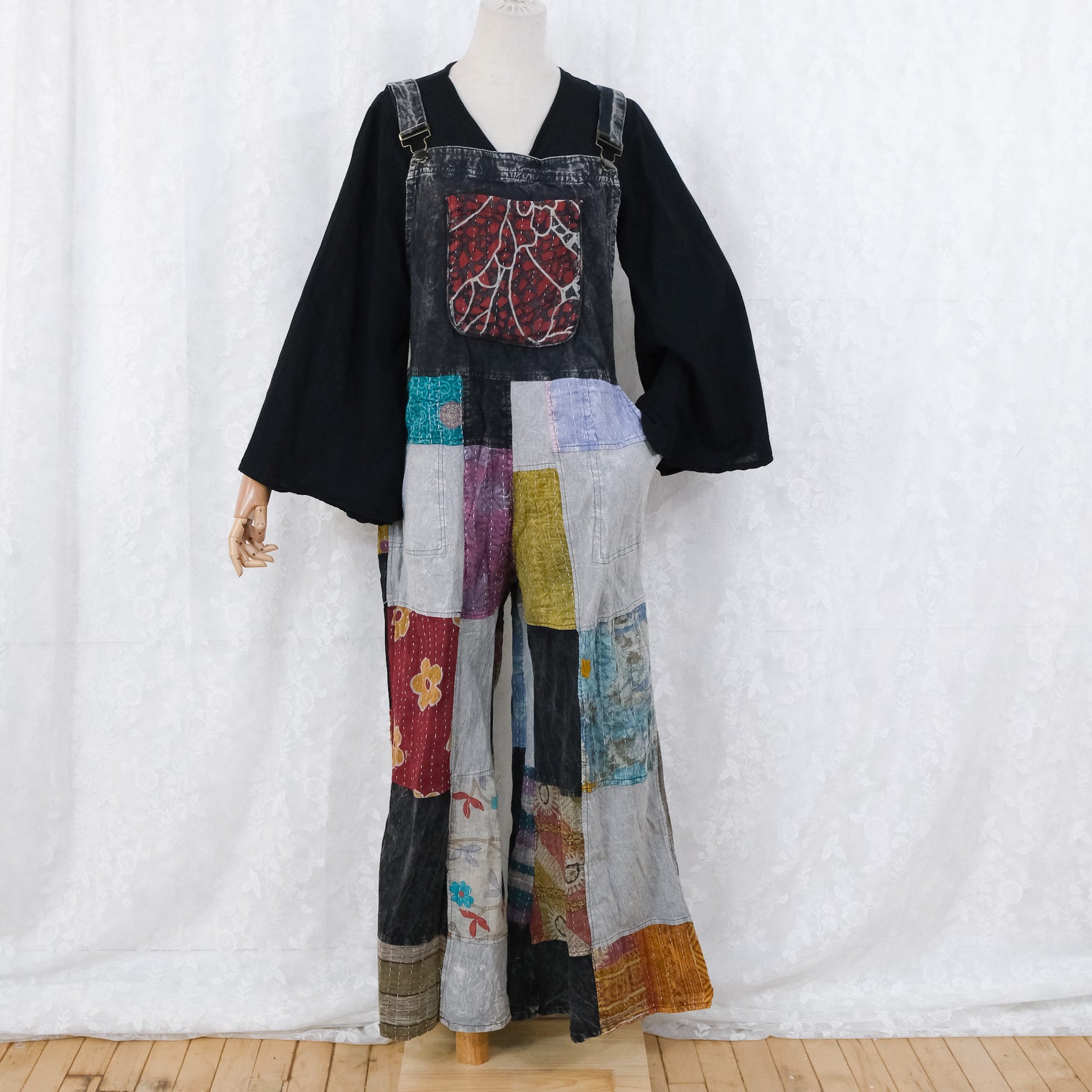 Kantha Patchwork Wide Leg Jumpsuit